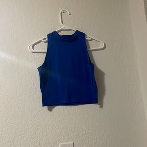 Blue crop top